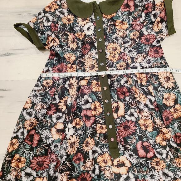 Eshakti Collared Button Front Swing Dress - Picture 5 of 6